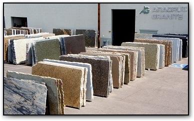 Our warehouse contains 200 colors of granite, marble, travertine, onyx, soapstone and silestone from all over the world!